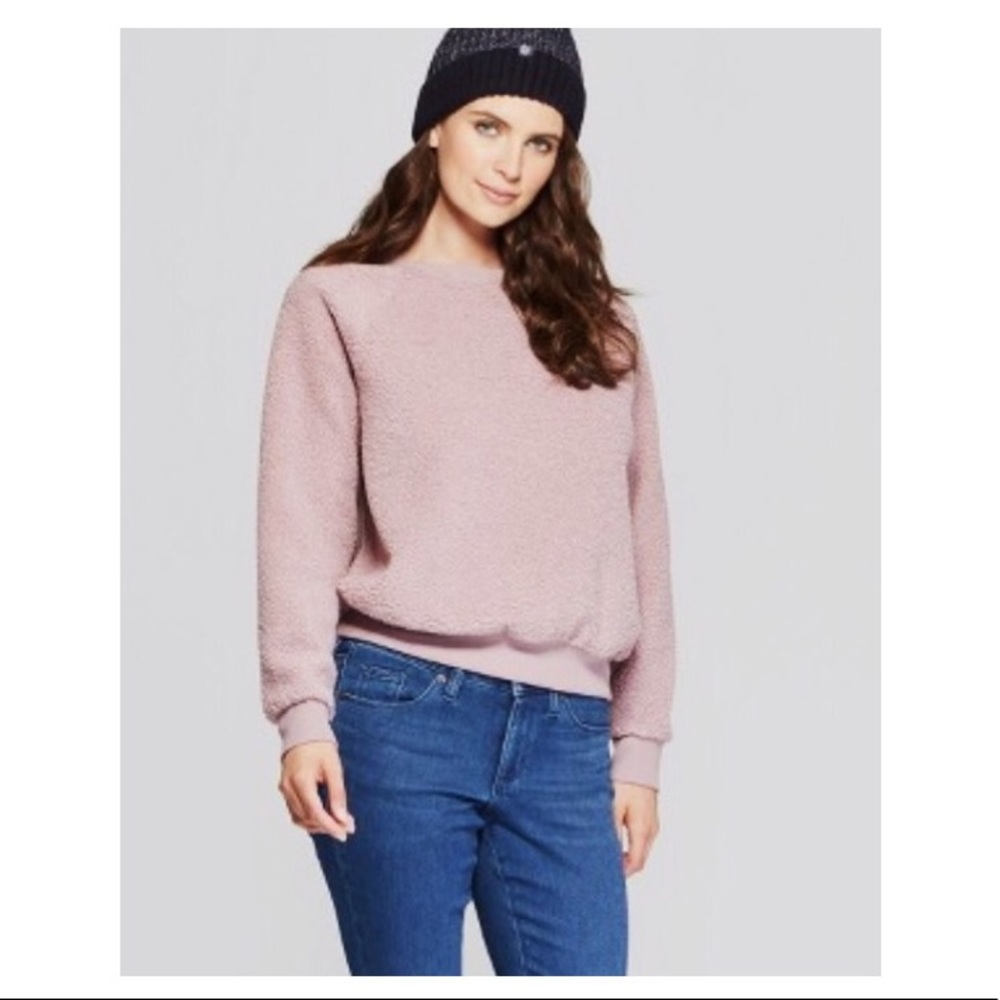 Pink Sherpa Pullover
